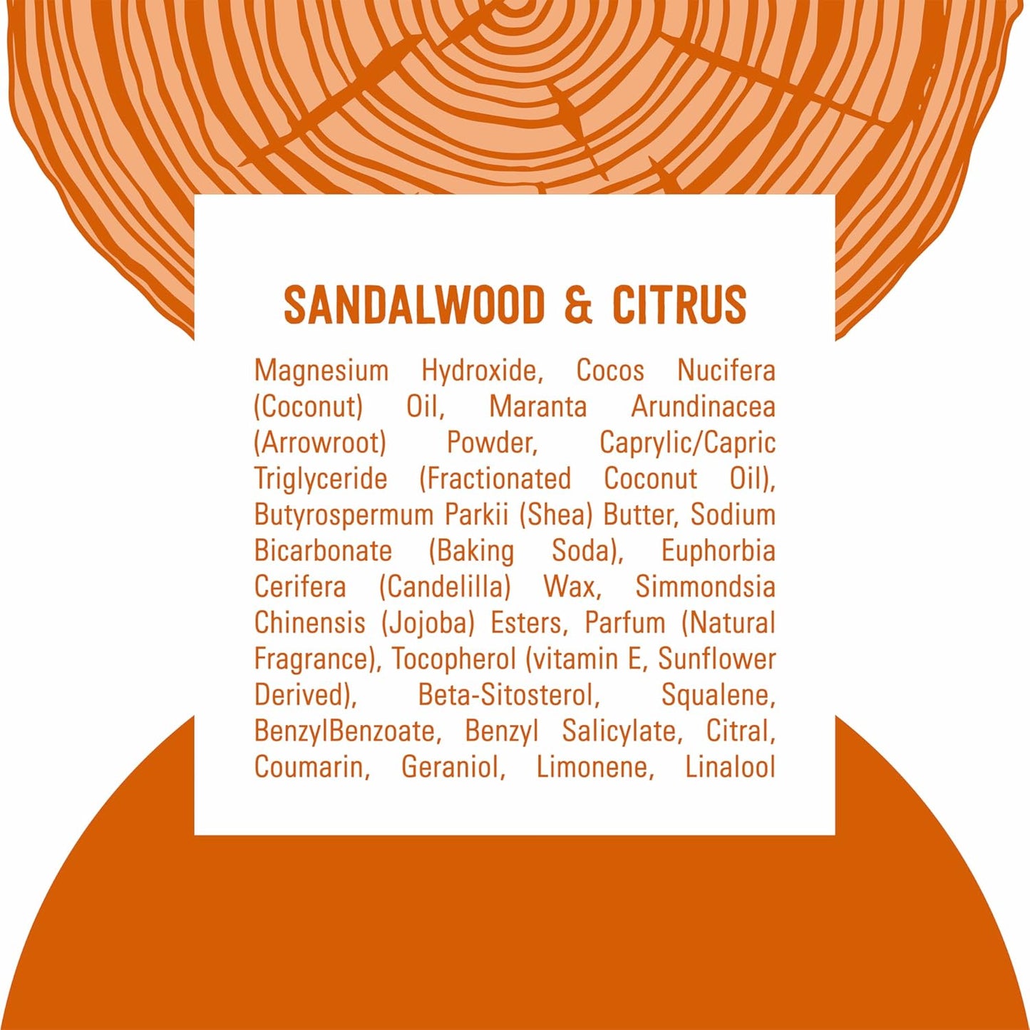 Aluminum-Free Vegan Deodorant Sandalwood & Citrus 2 Count for Women and Men, with 24 Hour Odor Protection, Natural Ingredients, Cruelty-Free, 2.65 Oz