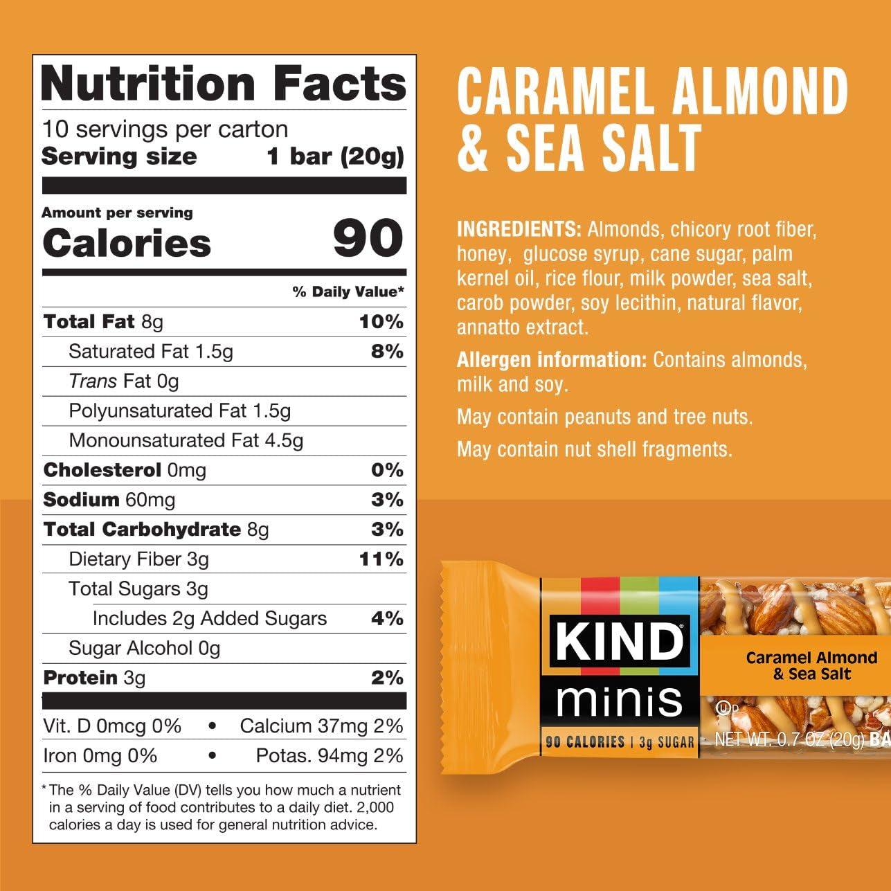 Mini Snack Bars Variety Pack, Gluten Free, Low Sugar, Low Calorie Snacks, Dark Chocolate Nuts & Sea Salt, Peanut Butter Dark Chocolate, Caramel Almond & Sea Salt, 30 Count