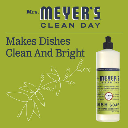 Mrs Meyer'S Clean Day Dish Soap Lemon Verbena Pack of 3 Plant Based 16 Fl Oz