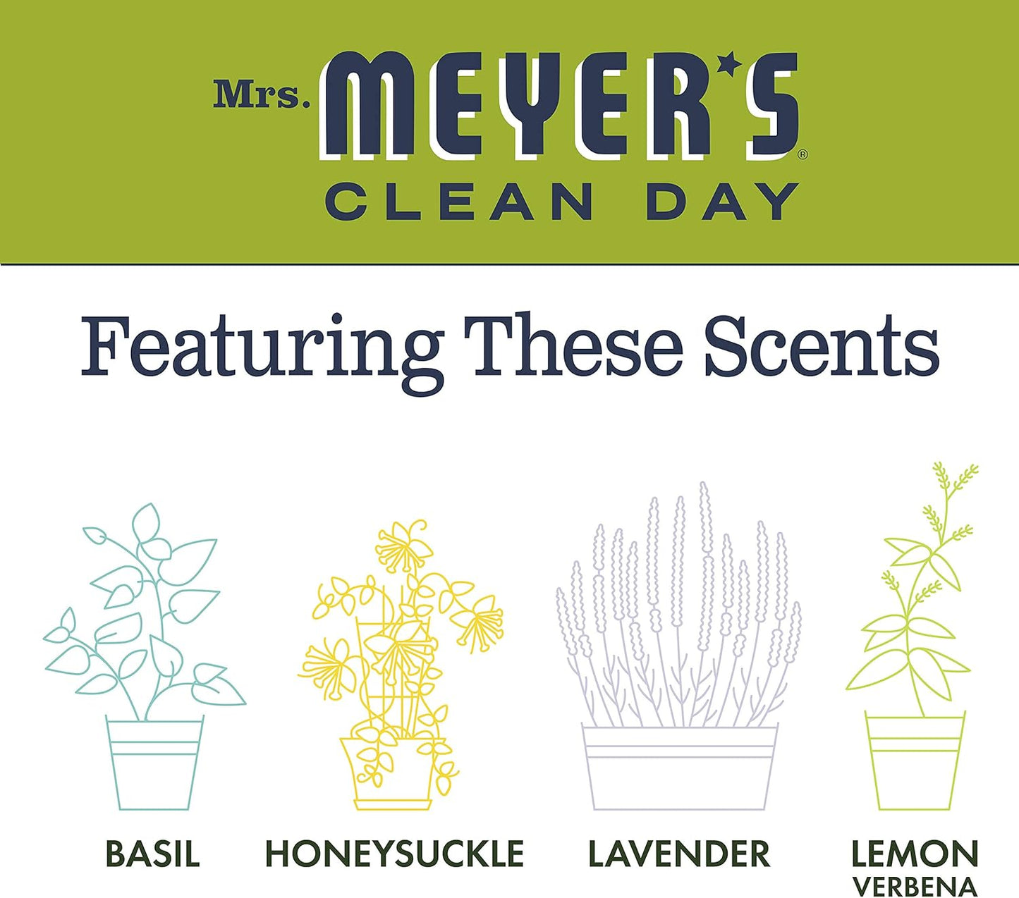 CLEAN DAY All-Purpose Cleaner Spray, Cruelty Free Formula, Lemon Verbena, 16 Fl. Oz - Pack of 3