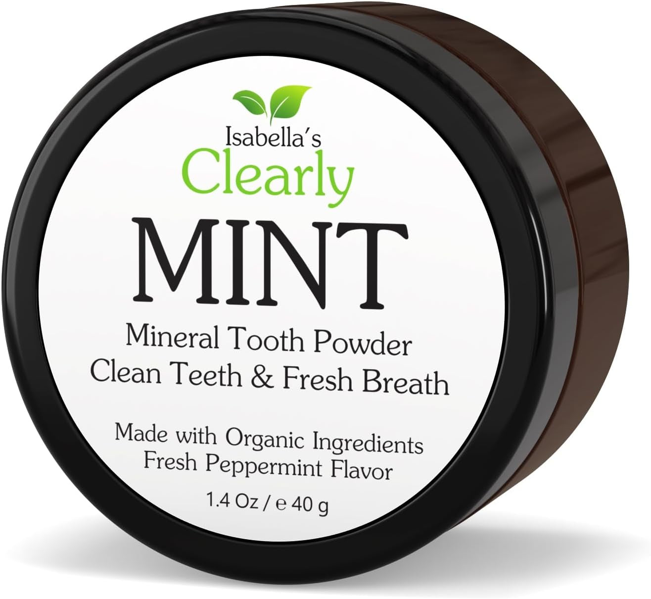 Isabella’S Clearly Mint Remineralizing Tooth Powder | Teeth Whitening Natural Fluoride Free Toothpaste for Adults, Kids, Sensitive Teeth and Gums | Xylitol, Baking Soda, Clay, Calcium (Mint Flavor)