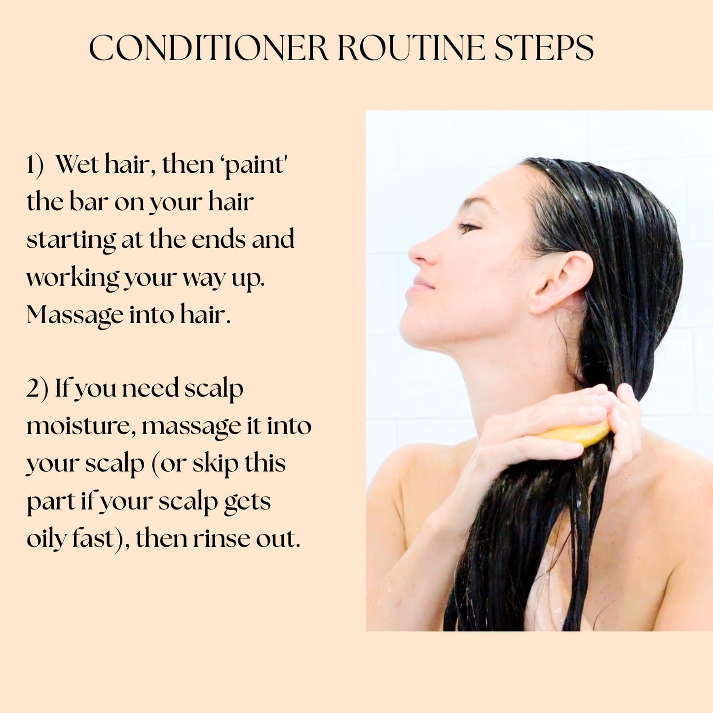 Conditioner Bar, Lemongrass, 2.3 Ounce. Made with Natural & Organic Ingredients, All Hair Types Including Frizzy Hair, Sulfate-Free, Cruelty-Free & Vegan