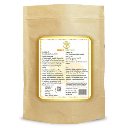 Certified Organic Dried Calendula Flowers | 4 Oz Resealable Pack Whole Organic Calendula Flowers for Skincare,Diy Remedies & Herbal Tea | Vibrant Color & Aromatic Dried Marigold Flower