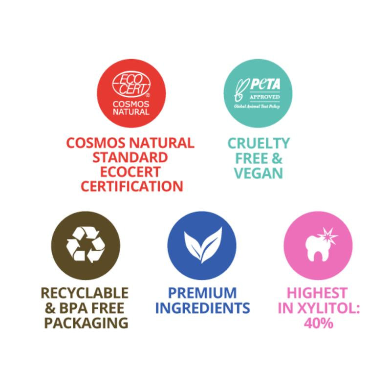 NEW! Three Pack Natural Certified Fluoride Free Baby and Kids Toothpaste: Strawberry, Blueberry and Bubblegum