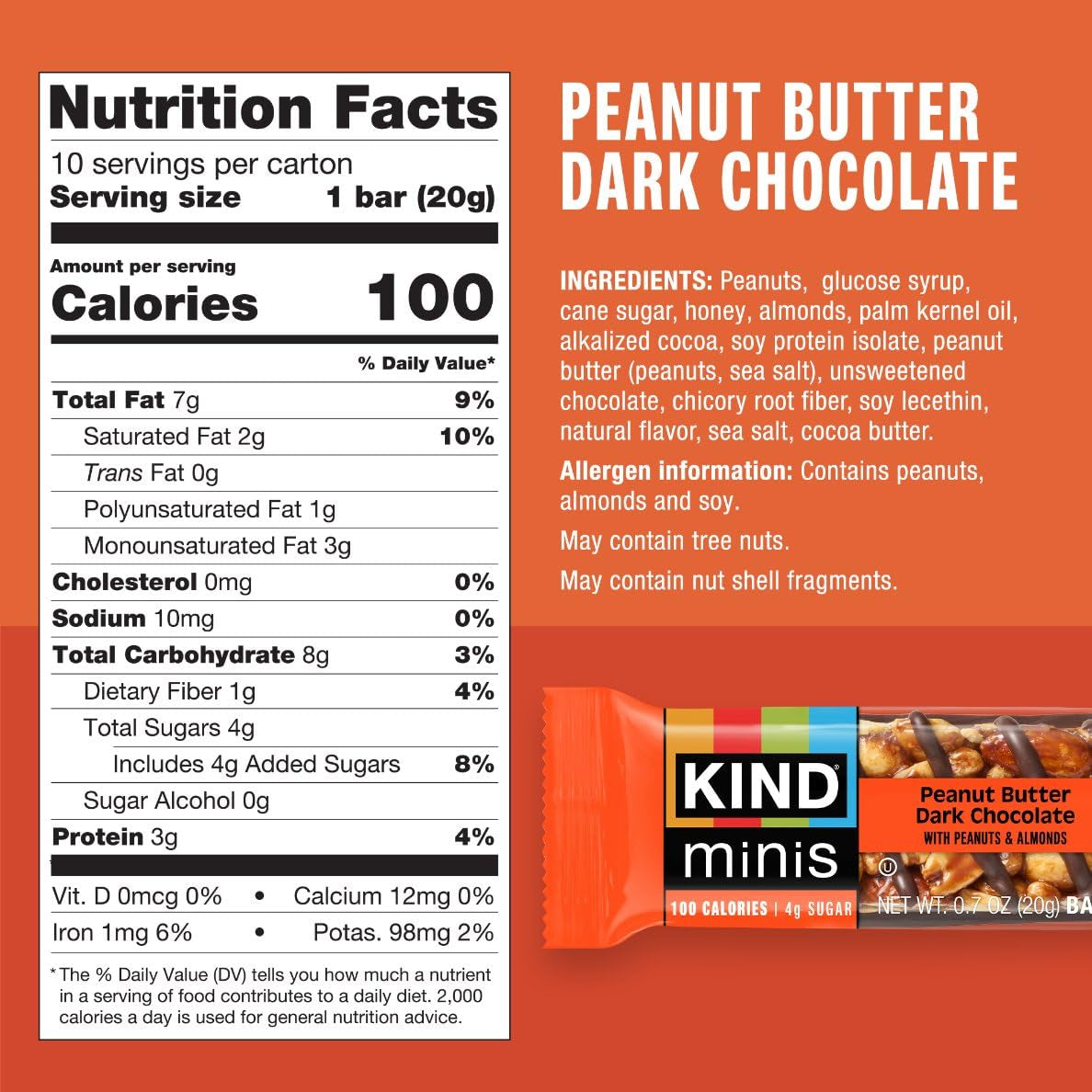 Mini Snack Bars Variety Pack, Gluten Free, Low Sugar, Low Calorie Snacks, Dark Chocolate Nuts & Sea Salt, Peanut Butter Dark Chocolate, Caramel Almond & Sea Salt, 30 Count