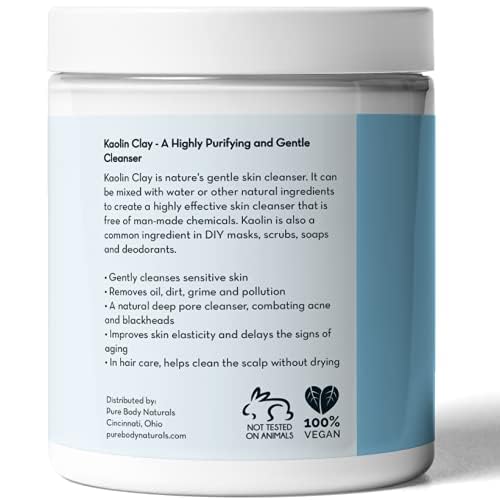 Kaolin Clay Powder, 100 G - Perfect for Natural DIY Skin Cleansers, Masks and Scrubs