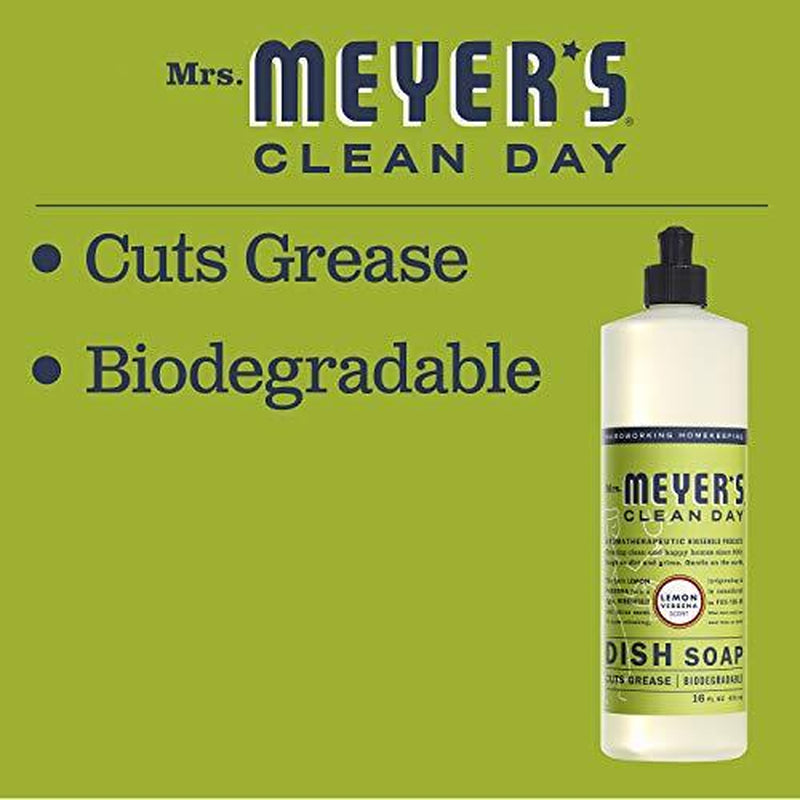 Mrs Meyer'S Clean Day Dish Soap Lemon Verbena Pack of 3 Plant Based 16 Fl Oz