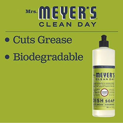 Mrs Meyer'S Clean Day Dish Soap Lemon Verbena Pack of 3 Plant Based 16 Fl Oz