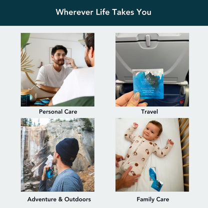 Individual Coconut Oil Wipes - for Face and Body - Soothing, Moisturizing, Sunburns, Makeup Remover, Cold-Pressed, Virgin Coconut Oil (25 Count)