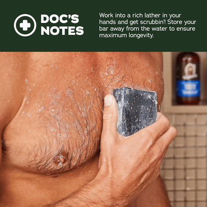 Natural Bar Soap for Men - Cold Process Soap with No Harsh Chemicals - Pine Tar, Cedar Citrus & Cool Fresh Aloe (5 Oz, 3-Pack)