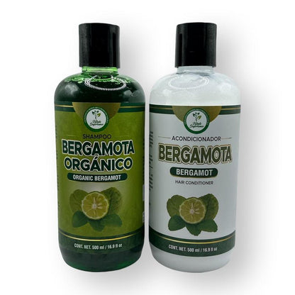 VIRAL Shampoo Organic Bergamot + Conditioner (16.9 Fl Oz) with Aloe Vera & Rosemary | SHAMPOO ORGÁNICO BERGAMOTA Con Sábila & Romero + Acondicionador - 500 Ml - Biotina