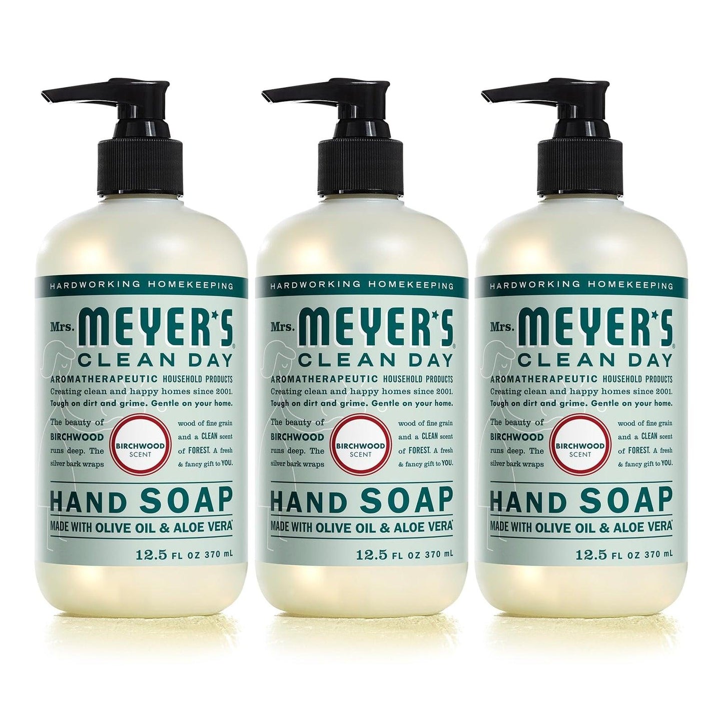 Mrs Meyer'S Clean Day Birchwood Hand Soap Pack of 3 Aromatherapeut