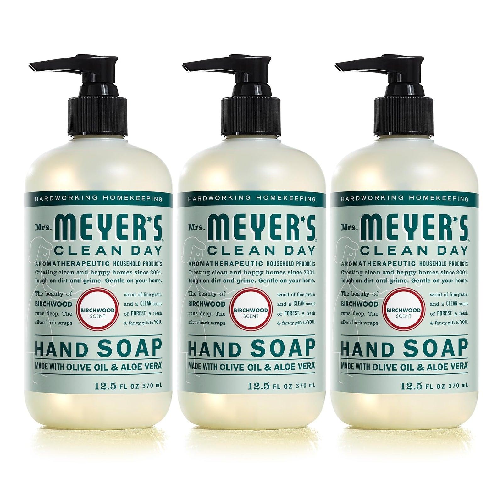 Mrs Meyer'S Clean Day Birchwood Hand Soap Pack of 3 Aromatherapeut
