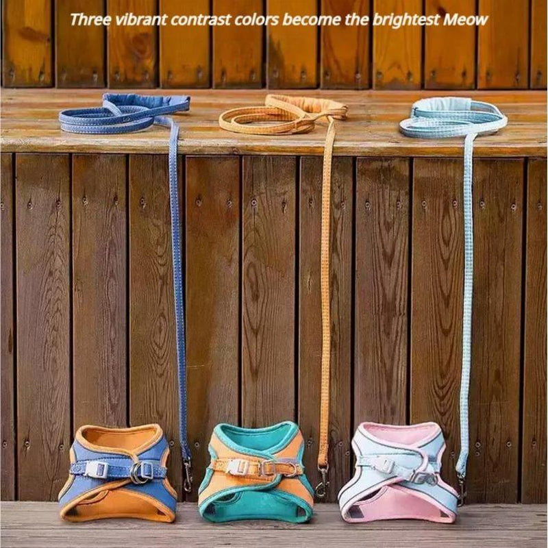 [Hipipet] Escape-Proof Cat Harness Vest - Adjustable Leash for Walking Kittens - Comfortable Outdoor Cat Walking Gear, Cats Accessories Pet Products Tools, Cozyvibes