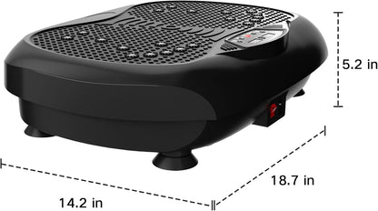 Vibration Plate Exercise Machine - Whole Body Workout Vibration Platform Lymphatic Drainage Machine for Weight Loss Home Fitness with Resistance Bands Remote
