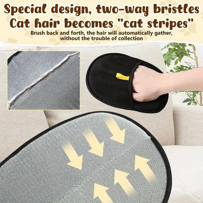 Reusable Pet Hair Remover, 1 Count Handheld Pet Hair Removal Glove, Pet Grooming Tool, Dog & Cat Grooming Supplies, Hair Removal Products