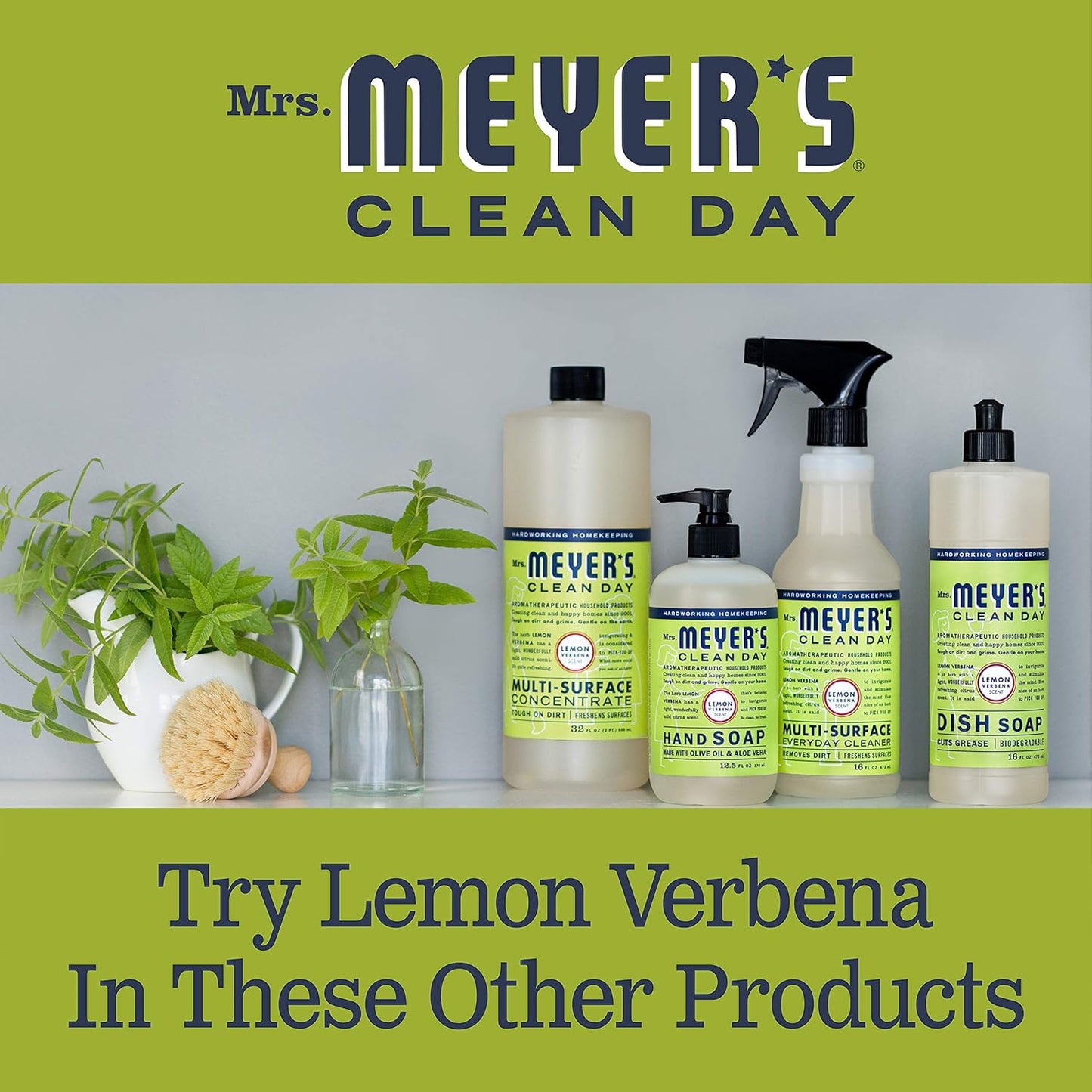 CLEAN DAY All-Purpose Cleaner Spray, Cruelty Free Formula, Lemon Verbena, 16 Fl. Oz - Pack of 3
