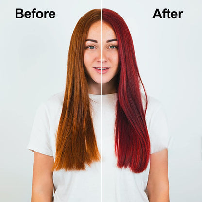 Wine Red Hair Dye Shampoo 3 in 1, Long-Lasting & Natural Hair Color Shampoo, Herbal Ingredients Natural Shampoo Hair Dye Effect in Minutes, Gifts for Men Women 500Ml