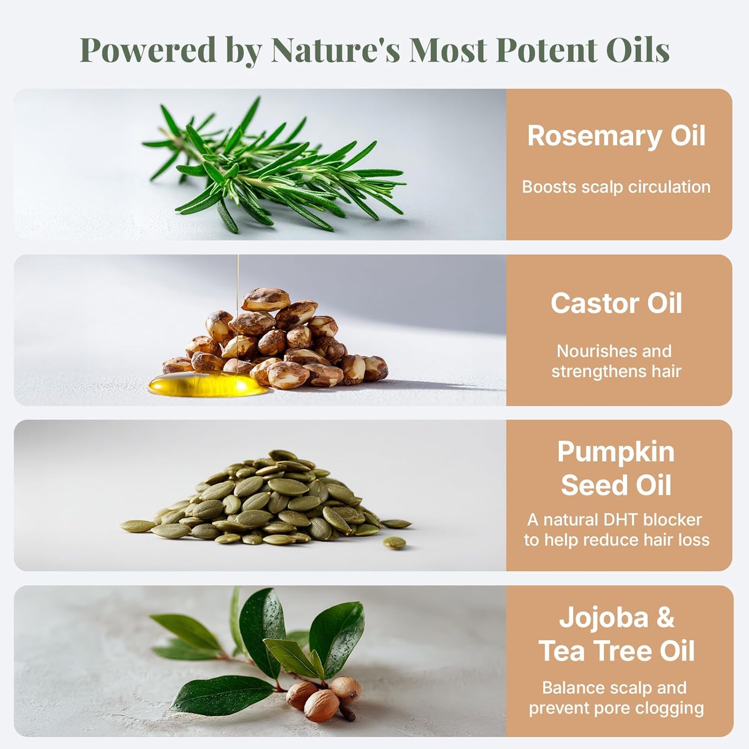 Transform Your Hair with ÉLIX USDA Organic Rosemary Oil - Nourishing Thickening Formula for Hair Growth with Castor & Pumpkin Seed - Perfect for Thinning Hair, Made in the USA - 4Oz
