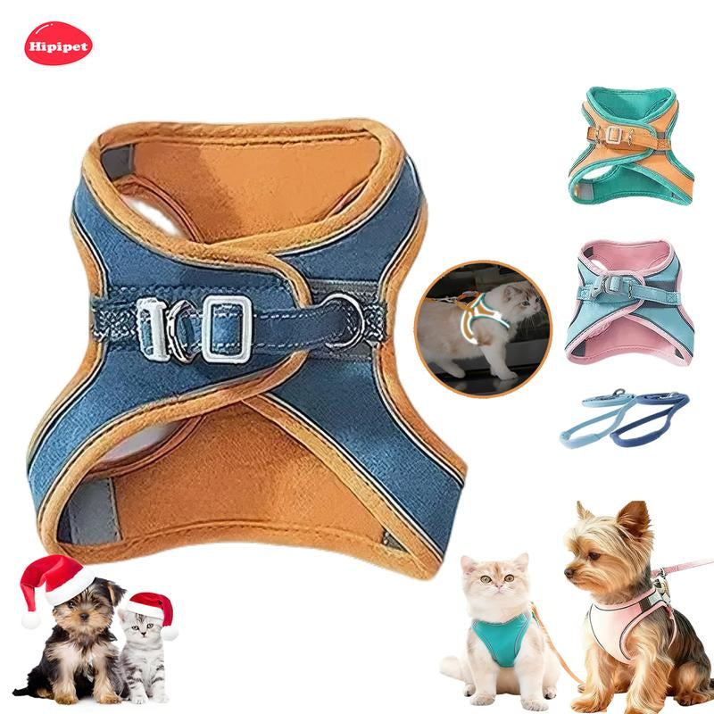 [Hipipet] Escape-Proof Cat Harness Vest - Adjustable Leash for Walking Kittens - Comfortable Outdoor Cat Walking Gear, Cats Accessories Pet Products Tools, Cozyvibes