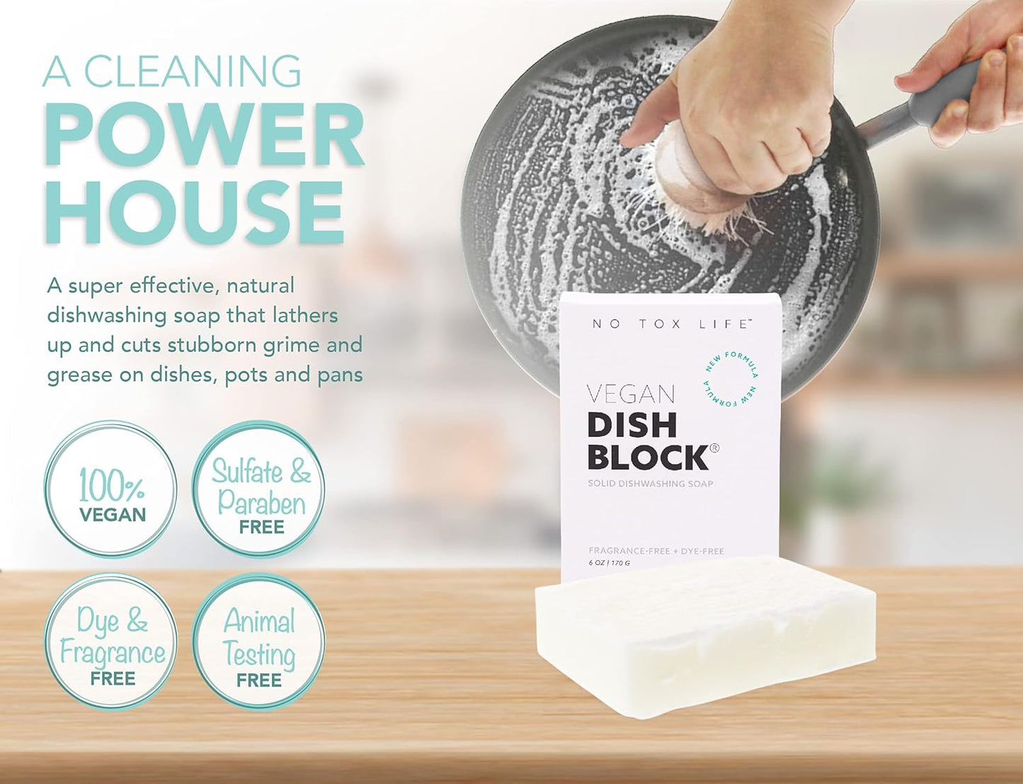 DISH BLOCK - Free of Dyes and Fragrance - Zero Waste Dish Soap