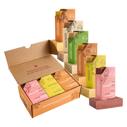Revitalize Your Skin with Handmade Citrus Bar Soap - 100% Natural, Plant-Based, and Eco-Friendly - Pack of 6