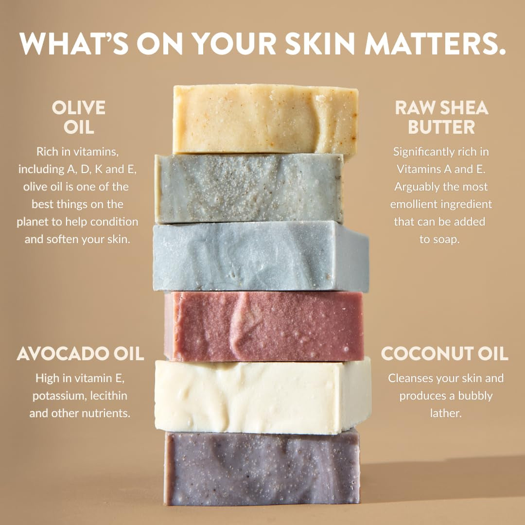 Revitalize Your Skin with Handmade Citrus Bar Soap - 100% Natural, Plant-Based, and Eco-Friendly - Pack of 6