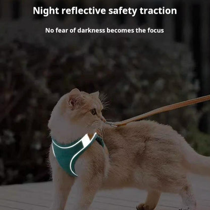 [Hipipet] Escape-Proof Cat Harness Vest - Adjustable Leash for Walking Kittens - Comfortable Outdoor Cat Walking Gear, Cats Accessories Pet Products Tools, Cozyvibes