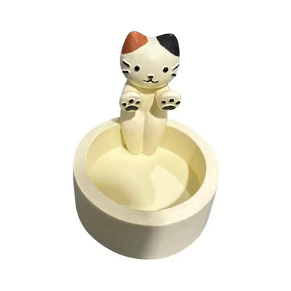 Cartoon Cat Candle Holder Cat Tea Light Candle Holder Office Home Desktop Decorative Ornaments Cute Candlestick