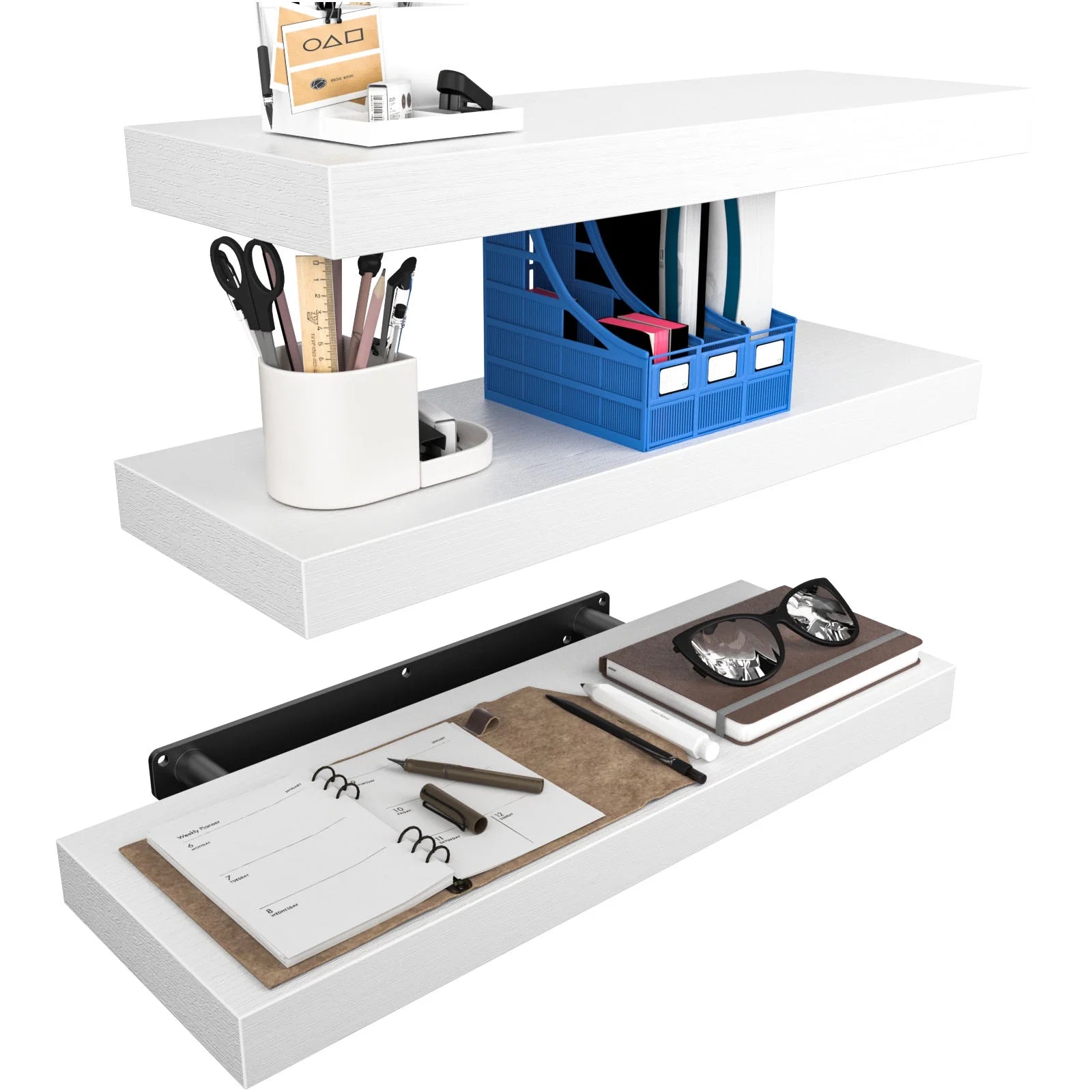 3 Sets Wall Mounted Floating Shelves，Storage Shelves, Perfect for Bedroom, Bathroom, Living Room and Kitchen Storage