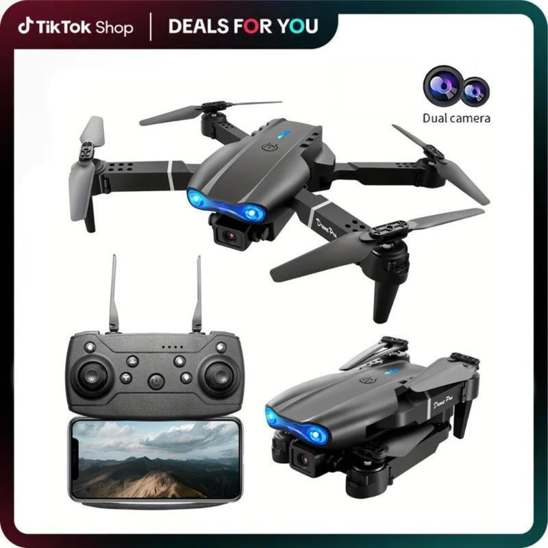 E99 Foldable Dual-Camera Drone, Wifi FPV Live, Altitude Hold, Headless Mode, Mini UAV, Obstacle Avoidance, 4K UHD, GPS, Long Flight, Laser Smart, Launch Pad Light Kit, Training Drone, Perfect Gift for Birthday, Valentine'S Day, Thanksgiving