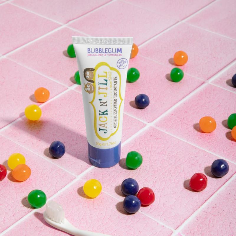 NEW! Three Pack Natural Certified Fluoride Free Baby and Kids Toothpaste: Strawberry, Blueberry and Bubblegum