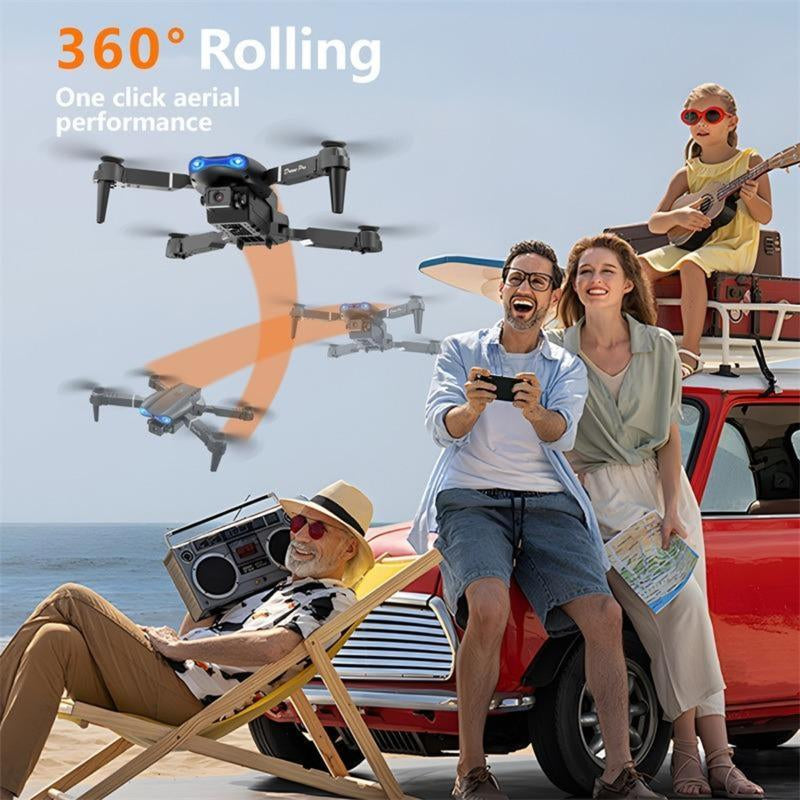 E99 Foldable Dual-Camera Drone, Wifi FPV Live, Altitude Hold, Headless Mode, Mini UAV, Obstacle Avoidance, 4K UHD, GPS, Long Flight, Laser Smart, Launch Pad Light Kit, Training Drone, Perfect Gift for Birthday, Valentine'S Day, Thanksgiving