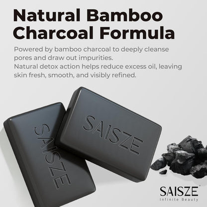 Activated Charcoal Soap Bar for Acne and Oil Skin, Natural Black Soap for Face and Body Paraben and Sulfate-Free, 8 Ounce