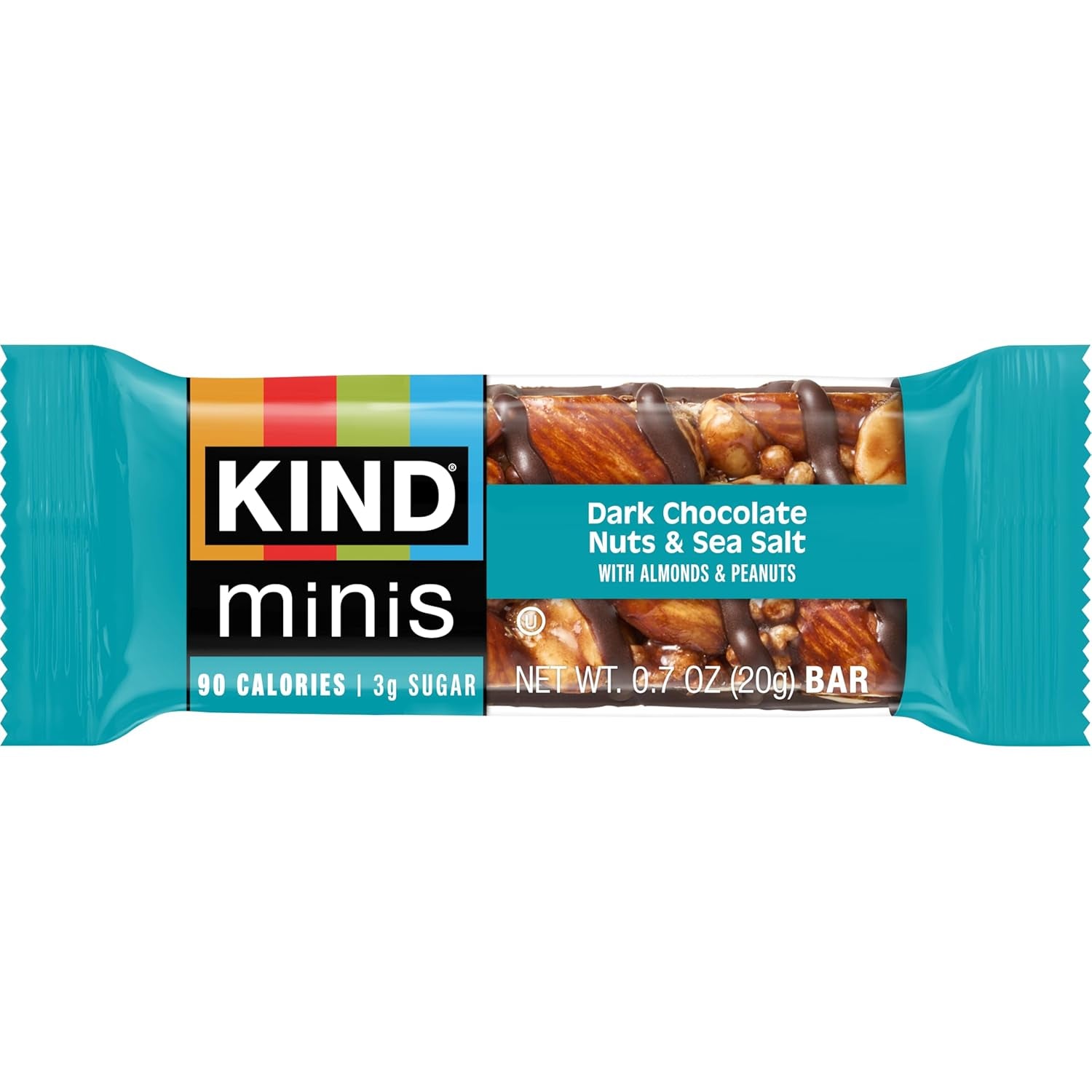 Mini Snack Bars Variety Pack, Gluten Free, Low Sugar, Low Calorie Snacks, Dark Chocolate Nuts & Sea Salt, Peanut Butter Dark Chocolate, Caramel Almond & Sea Salt, 30 Count