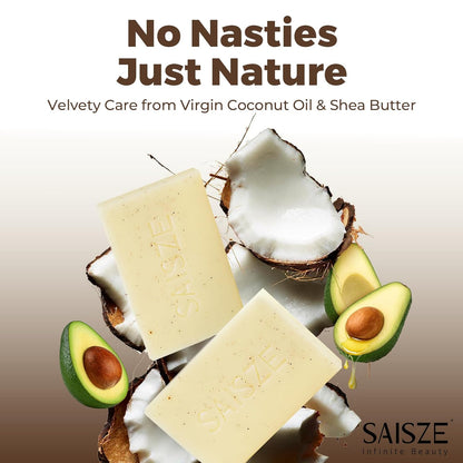 Handmade Coconut and Shea Butter Soap - 8 Oz, Cold Process, Organic Soap Enriched with Coconut Oil, Shea, Body Bars for Women and Men