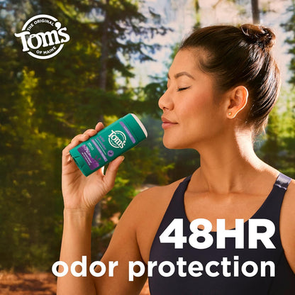 Tom’S of Maine Wild Lavender Natural Deodorant for Men and Women, Aluminum Free, No Artificial Fragrances, Dyes, or Preservatives, Baking Soda Free, 48-Hour Odor Protection, 3.25 Oz (2 Pack)