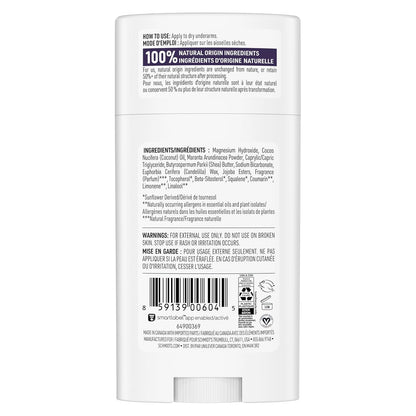 Aluminum-Free Vegan Deodorant Lavender & Sage with 24 Hour Odor Protection, for Women and Men, Natural Ingredients, Cruelty-Free, 2.65 Oz