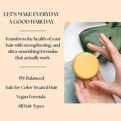 Conditioner Bar, Lemongrass, 2.3 Ounce. Made with Natural & Organic Ingredients, All Hair Types Including Frizzy Hair, Sulfate-Free, Cruelty-Free & Vegan