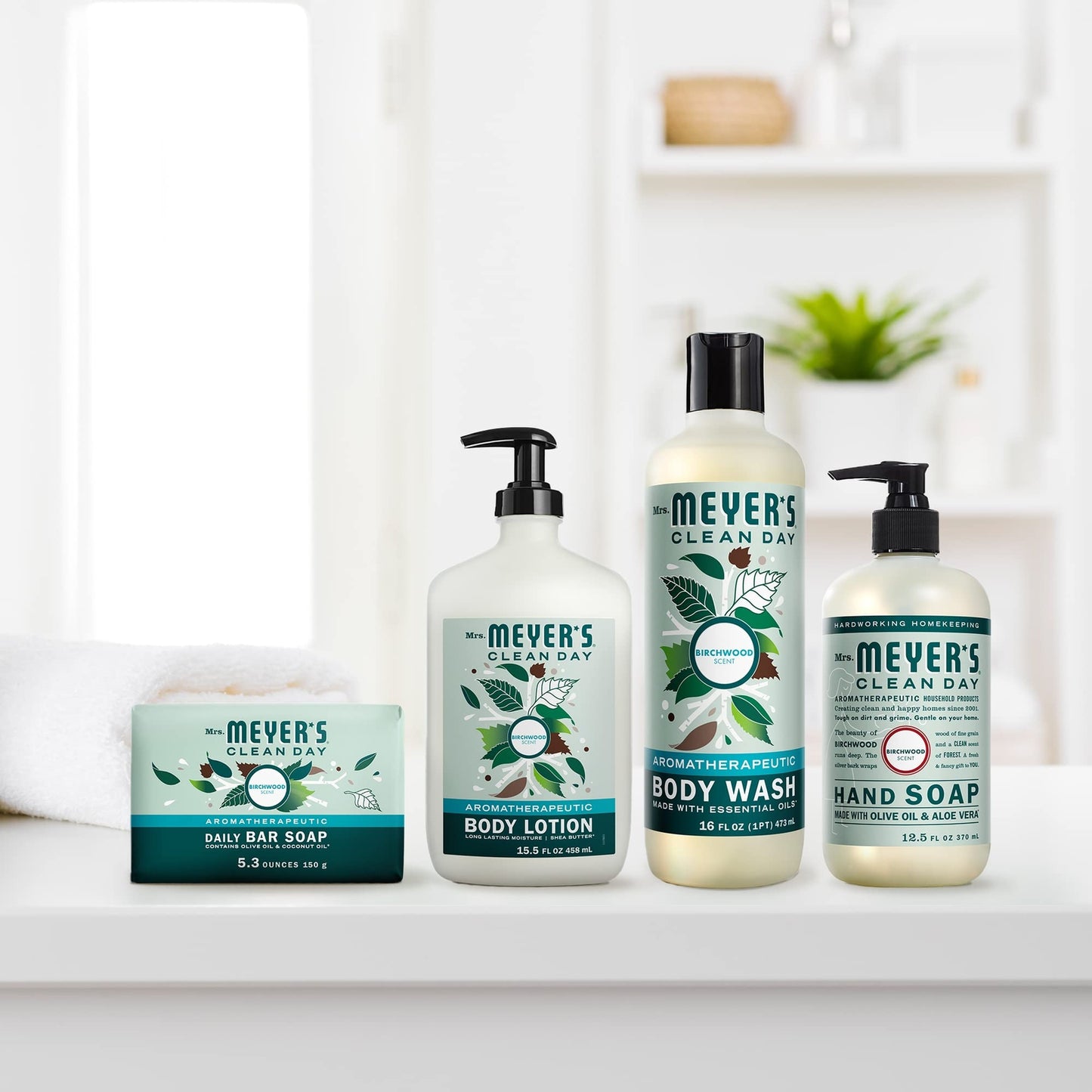 Mrs Meyer'S Clean Day Birchwood Hand Soap Pack of 3 Aromatherapeut