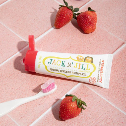 NEW! Three Pack Natural Certified Fluoride Free Baby and Kids Toothpaste: Strawberry, Blueberry and Bubblegum